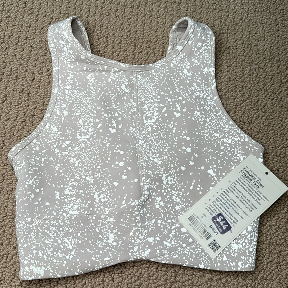 lululemon athletica Tops - BNWT Lululemon Energetic Edge Cropped Tank light pink Enlite bra tank size 4